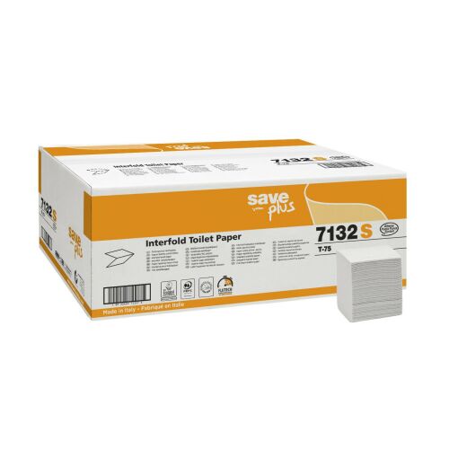 Celtex Save Plus gefaltetes Toilettenpapier Recycling, 2-lagig, 11x18cm, 36x250 Blatt