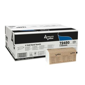 Celtex Absolute V hajtogatott kéztörlő recy, 2 réteg, 21,5x21cm, 20x250lap/karton 122389312 - Celtex