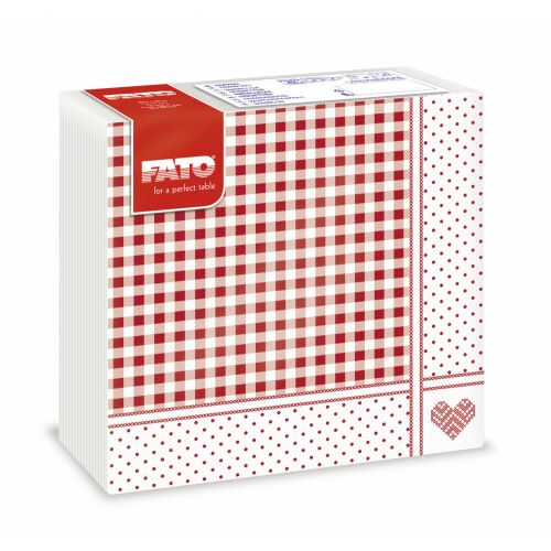 Fato Sztár szalvéta Shabby Red 2 rétegű 38x38cm 40 szál/csomag 129990496