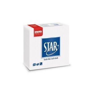 Serwetka Fato Star 2-warstwowa 38x38cm biała 40 sztuk/opakowanie 122389382 - Serwetki