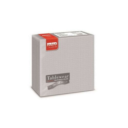 Fato Tischwäsche Airlaid Servietten, Silberfarbton, 50er Pack