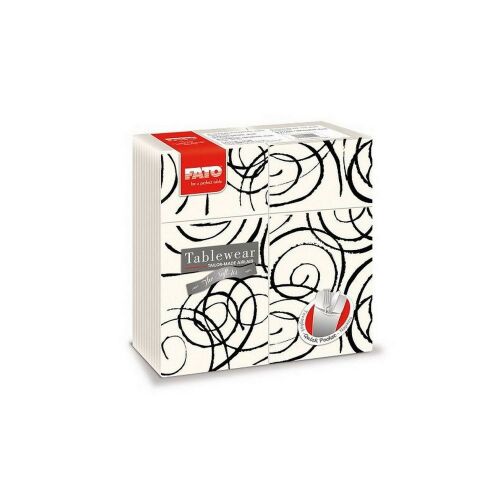 Fato Airlaid Serviette Quick Pocket 40x40cm Magie schwarz 40 Blatt 122389483