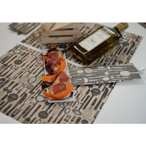 Suport tacamuri Infibra Brunch 2 straturi 38x38 cu servetele albe 125 bucati/pachet 122391029