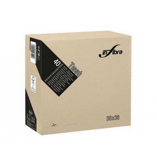 Infibra Serviette 38x38cm greige 2-lagig 40 Blatt/Packung 122391028