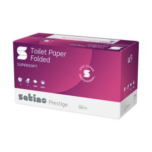 Papier toaletowy Satino Wepa Prestige, składany, 3-warstwowy, 30 rolek, 6000 arkuszy - Wepa
