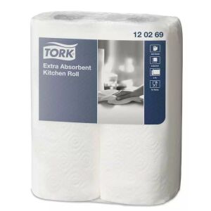 Tork konyhai törlőpapír Premium fehér, 15,4m/tek, 2tek/csg, 12csg/karton 122391761 - Tork