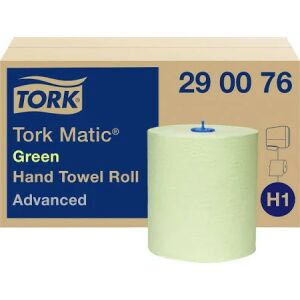 Tork kéztörlő H1 Matic tekercses Advanced 2r, 150m/tek, zöld, 6tek/karton 122391776 - Tork