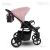 Oldalnézet a Camarelo Navo 2 az 1-ben multifunkciós babakocsiról rózsaszínben