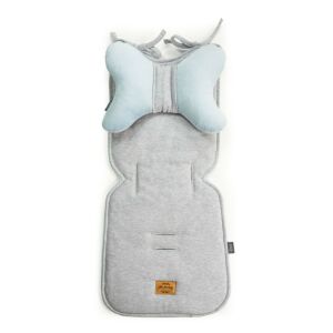 Floo babakocsi betét pillangó párnával - Szürke-Kék