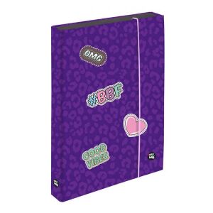 OXY GO Fashion A4 Lila Füzetbox Gumis Zárással - Füzetbox