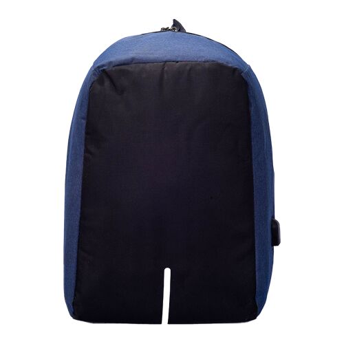 Rucsac laptop albastru Dollcini, vedere frontală