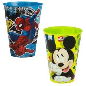 2 darab műanyag pohár Mickey Mouse és Spiderman mintával, BPA-mentes, 430 ml, többszínű 122411564 - Pohár