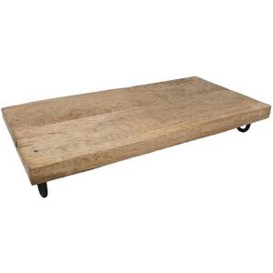 Serviertablett aus Mangoholz mit schwarzen Metallbeinen, 39x19x6 cm, Excellent Houseware - Servierschalen