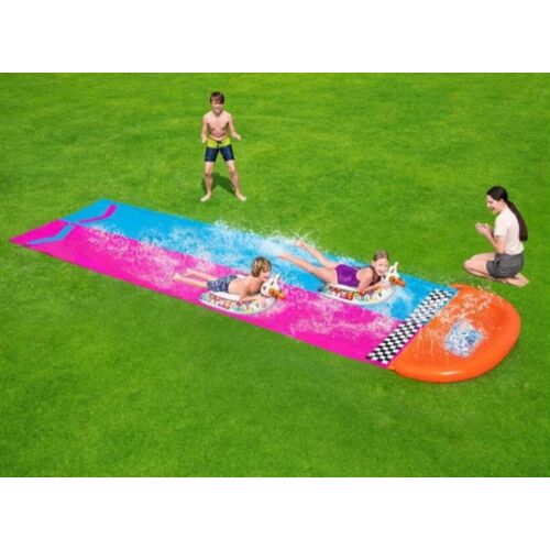 BESTWAY duplapályás vízicsúszda felfújható lámával (488 cm) 133360078