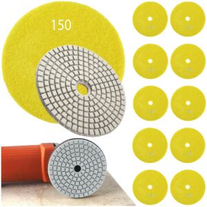 10x 80 mm diamentowa tarcza polerska do szlifowania płytek glinianych z rzepem 150 122412641 - Malatec
