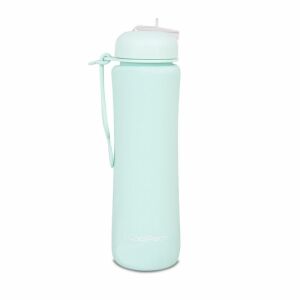 CoolPack Pump Powder Mint Silikon Wasserflasche, 600 ml, Blau - Füttern