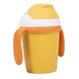 Bo Jungle csésze szívószállal, biológiailag lebomló, okker 250 ml 122413645 - Bo Jungle