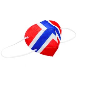 5 darabos készlet vörös/kék FFP2 maszk, AD-1001 modell, 5 rétegű, egyenként csomagolva. 122414097 - Maska na ústa