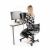 Woman working at desk using Rufus kneeling chair, posture support