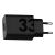 Hálózati töltő adapter, 33W, USB aljzat, USB Type-C kábellel, gyorstöltés, Motorola TurboPower, fekete, gyári 122415737