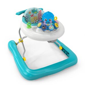 Baby Einstein Ocean Explorers Step & Twirl Opus 4-in-1 Activity Walker, blauer und gelber Babywalker mit Oktopus-Spielzeug - Babywalker