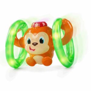 BRIGHT STARTS Roll & Glow Musikalisches Affenspielzeug, Leuchtendes Spielzeug für Babys, Entwicklungsspielzeug für Kleinkinder, ab 6 Monaten - Babys & Toddler