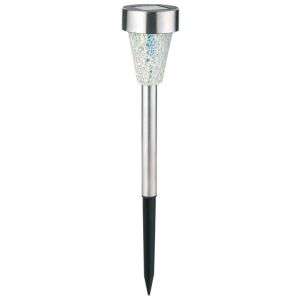 Entac 400mm rozsdamentes acél kerti szolár lámpa mozaik üveggel és RGB LED-del - Entac