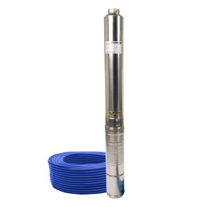 Pompa submersibilă DDT 4SDM3/11-1.8 cu cablu de 30m, 1.8kW, 2.5 CP, 8 m³/h, 150 m înălțime de refulare, 100% sârmă de cupru, IP68 - DDT