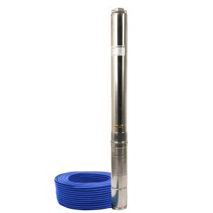 Pompa de fântână adâncă DDT 4SDM3/16-2.2, 2.2kW, 3.0 CP, 220V, 10 m³/h, 200 m Cap Max, 1 inch, IP68, 30m cablu, oțel inoxidabil, pompă submersibilă - DDT