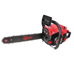 DDT TOP-0055 benzin láncfűrész, piros és fekete, 4,8 LE, 2 ütemű motor, 2 lánc - DDT