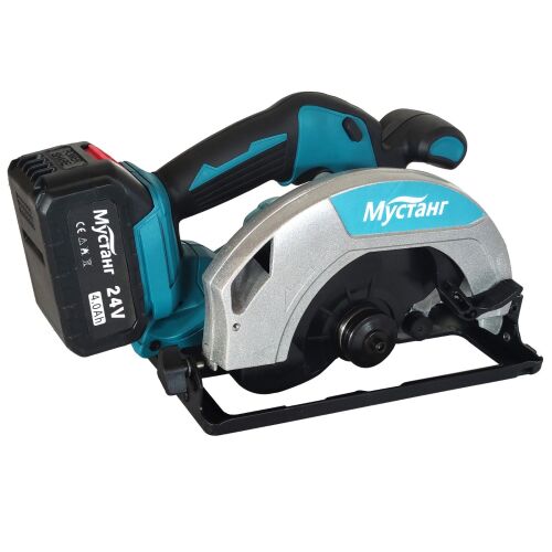 Mustang 24V akkumulátoros körfűrész, 185 mm-es penge, 4Ah akkumulátor