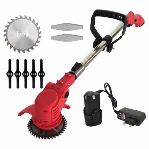 DDT 12V cositoare cu acumulator fără fir cu baterie de 1.5Ah, 2 lame din plastic, 2 lame din metal și disc circular - DDT