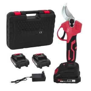 Foarfece de tăiere cu acumulator DDT-Profi 21V cu două baterii, încărcător și valiză de transport - Unelte manuale de grădină