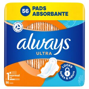 Always Ultra Normal Geflügelte Pads 56Stück 122412563 - Damenbinden