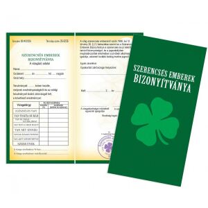 Vicces bizonyítvány szerencsés embereknek, egyedi ajándék ötlet - Vicces ajándék