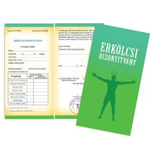 Vicces Erkölcsi Bizonyítvány, ajándék ötlet - Vicces ajándék