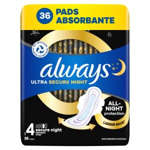 Always Ultra Secure Night winged Sanitary Napkin 36pcs 122413233 - Always