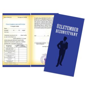 Vicces Üzletember Bizonyítvány, humoros ajándék vállalkozóknak - Vicces ajándék