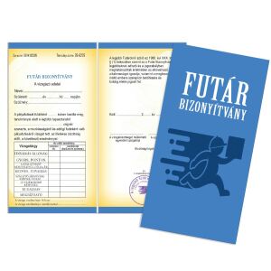Vicces Futár Bizonyítvány, Ajándék Futároknak - Vicces ajándék