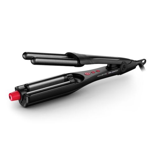  Rowenta x Karl Lagerfeld Waves Addict CF471LF0 hajsütővas, 4 hullámbeállítás, kerámia bevonat, 6 hőmérséklet-beállítás 120° - 210°, fekete és piros