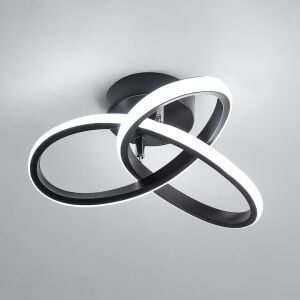 Moderna LED stropna svjetiljka u obliku cvijeta – 22W, 2500lm, hladno bijela 6500K, elegantni crni dizajn, čelik i akril, idealna za hodnik, spavaću sobu i kuhinju 122415548 - Lampa i rasvjeta