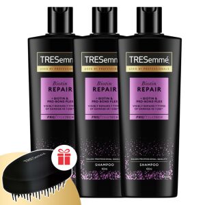 TRESemmé Biotin + Repair 7 Shampoo for damaged hair 3x400ml + Gift comb 122988697