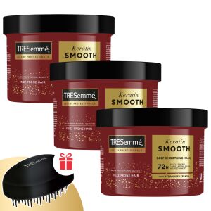 TRESemmé Keratin Smooth Hair Conditioner 3x440ml + Gift comb 122990167 - TRESemmé