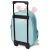 Back view of SKIP HOP Zoo Unicorn Rolling Suitcase, showing wheels and handle