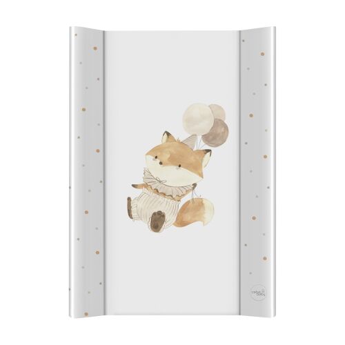 CEBA BABY Diaper changing mat with 2-edge rigid sheet (50x70) Ultra Light Fox with Balloon