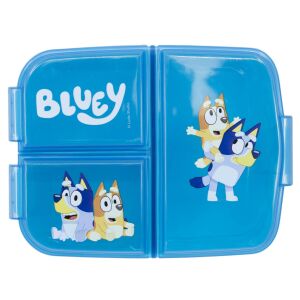 Bluey Lunchbox mit Fächern und Bluey Figuren - Füttern