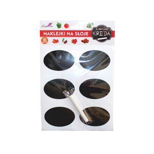 Čierne kriedové štítky - 18 kusov - 6x4.8cm 122438694 - Kancelárske papierové výrobky