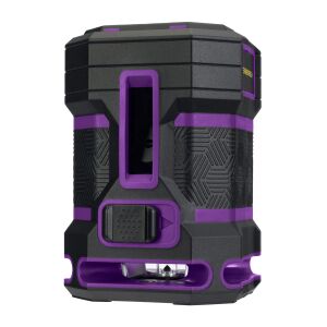 Ermenrich LN15 lézeres szintező elülső oldala, zöld lézersugár, önszintező rendszer és dőlési mód kapcsoló látható - Lézeres szintező