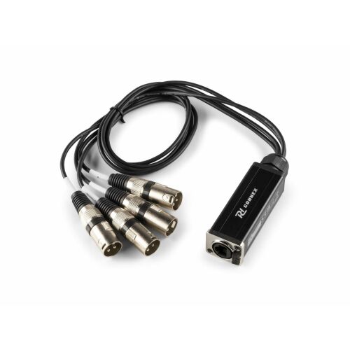 PD Connex CX190 (RJ45 &#8211; 4 db XLR 3Pin papa) DMX Kábel elosztó (0,7M) 122452960