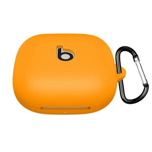 Oranžové silikónové puzdro pre bezdrôtové slúchadlá Beats Powerbeats Pro 2 s karabínou - Počítače a doplnky